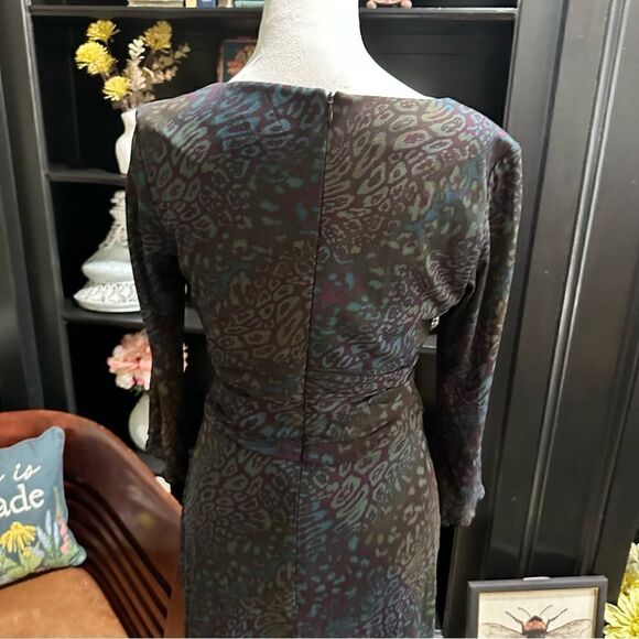 Kay Unger Leopard Print Multi Colored Dress Size 6 - Picture 10 of 12